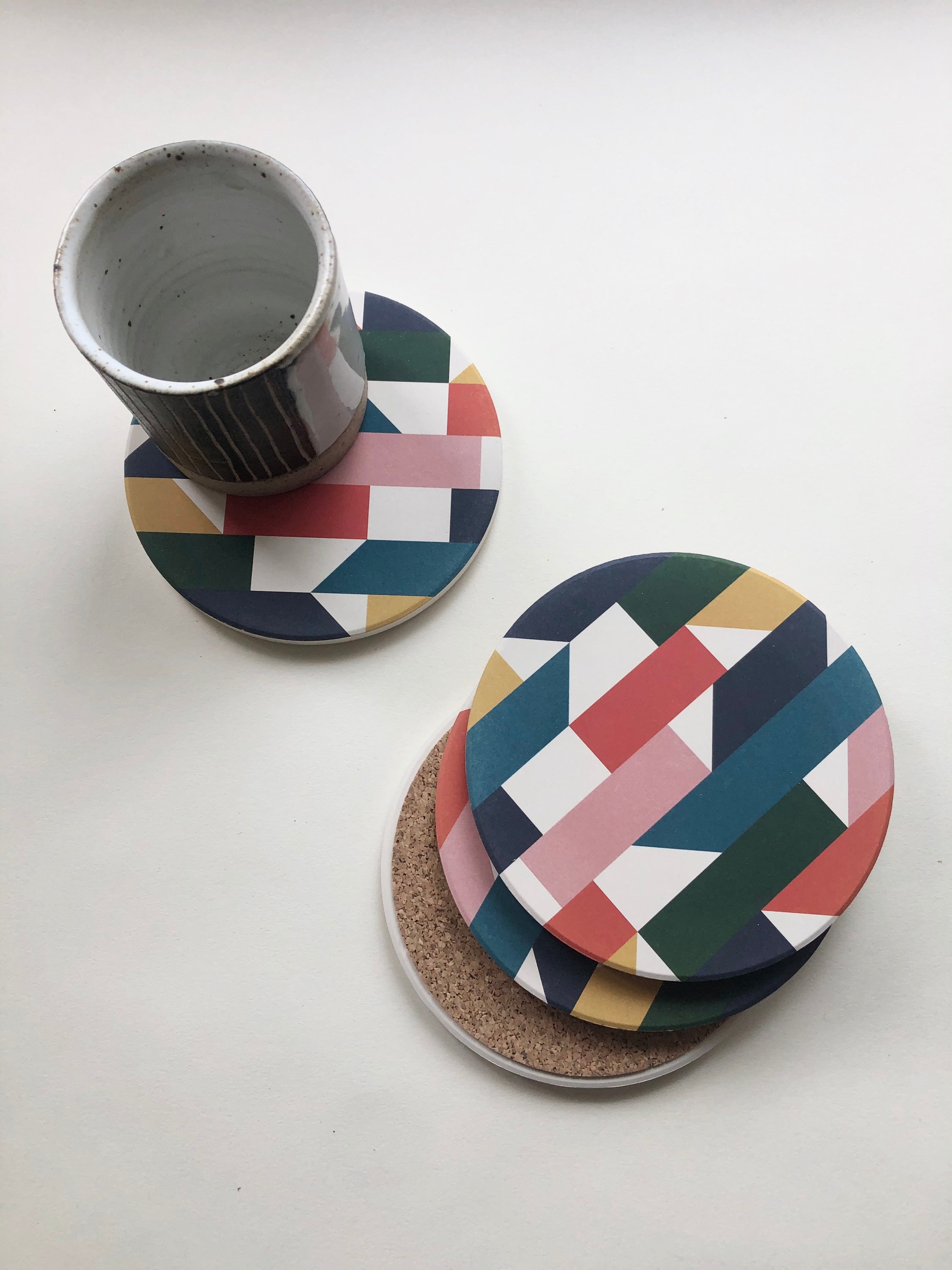 [NMK] Ceramic Traditional Pattern Coaster