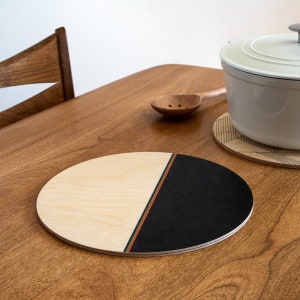 modern trivet wood centerpiece / minimal geometric/ large coaster/ wood trivet/ growler holder/ outdoor coaster /desk coaster