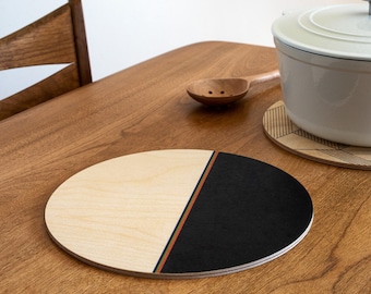 modern trivet wood centerpiece / minimal geometric/ large coaster/ wood trivet/ growler holder/ outdoor coaster /desk coaster