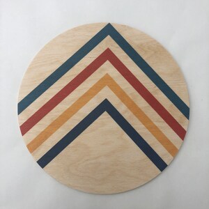 ANGLES modern trivet wood centerpiece / large coaster/ wood trivet/ growler holder/ outdoor coaster /ARROW CORNER image 4