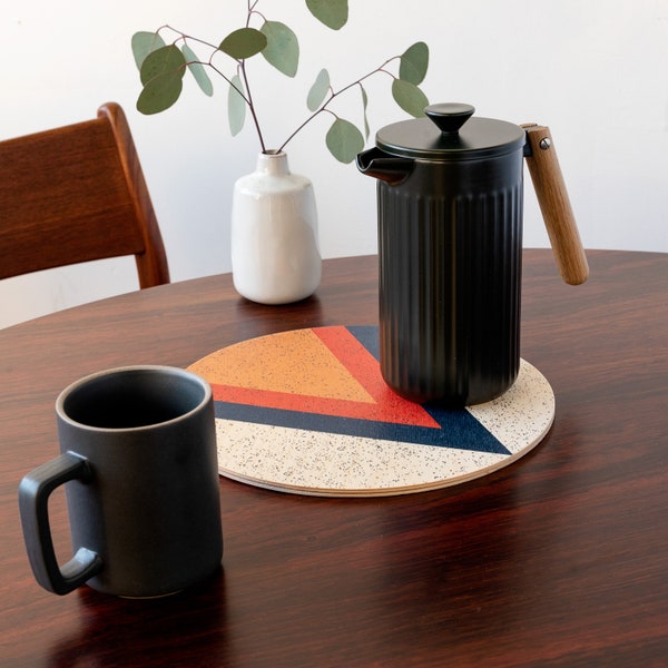 modern trivet centerpiece / desk coaster / large coaster / wood trivet