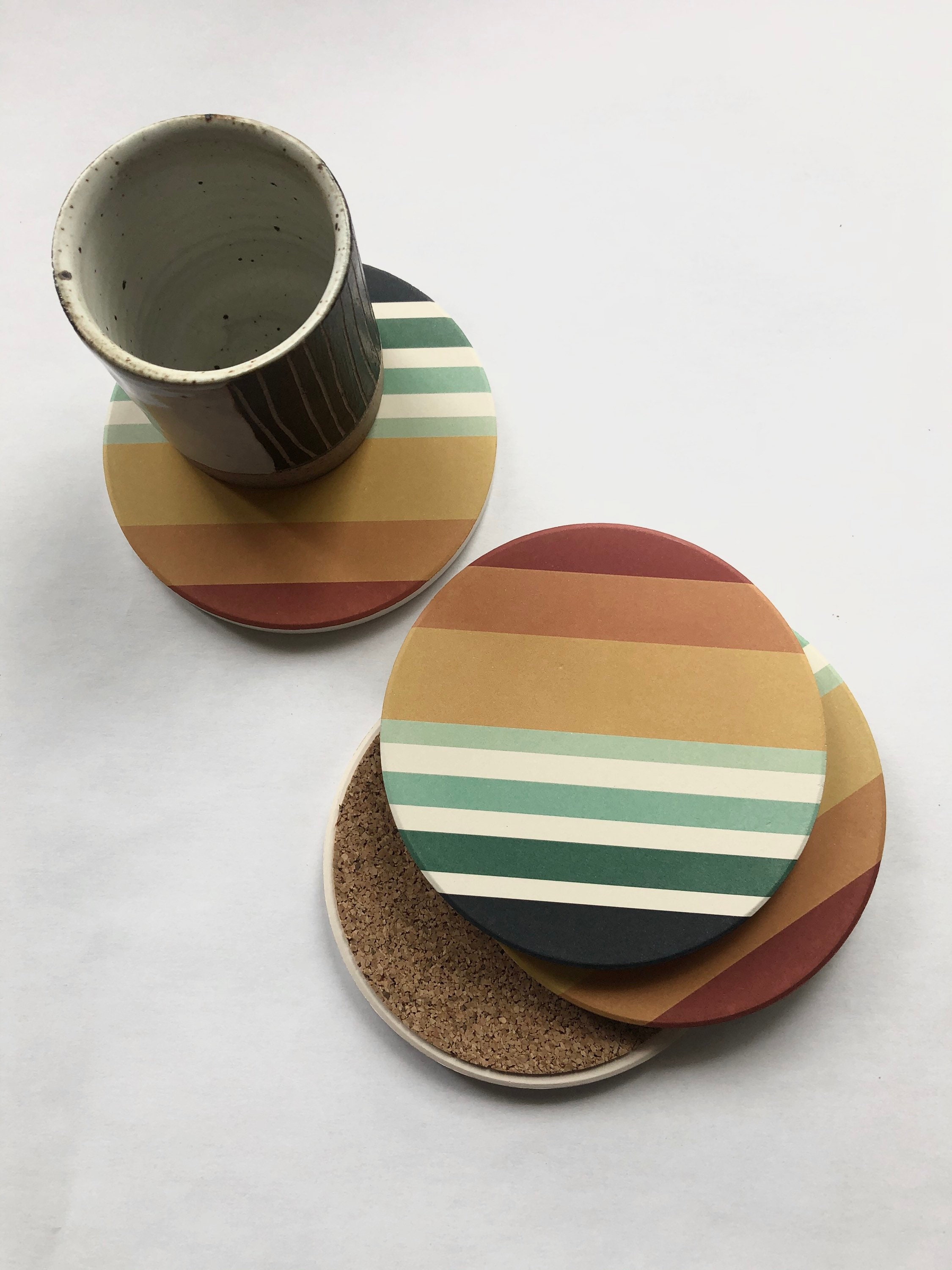 SUNSET COASTERS set of 4 ceramic coasters