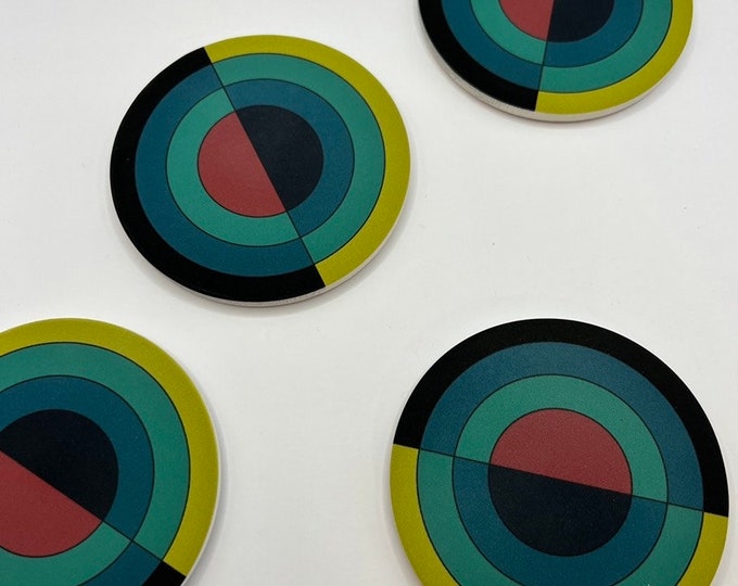 ARCS COASTERS set of 4 ceramic coasters