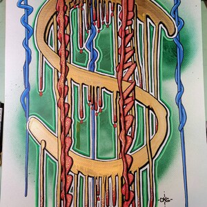 Lifeblood 24&quot;x18&quot; Hand-painted on thick watercolor paper. Free shipping!