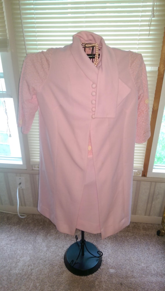 Pink polyester (double knit) Spring ensemble ~ Co… - image 1