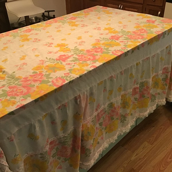 Bedding ~ MId Century Twin Size bed Skirt