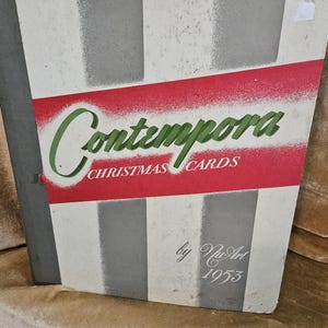 Mid Century Nu-Art Verkäuferbuch Weihnachtskarten