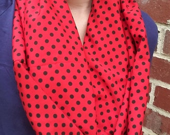 Polka Dot Infinity Scarf