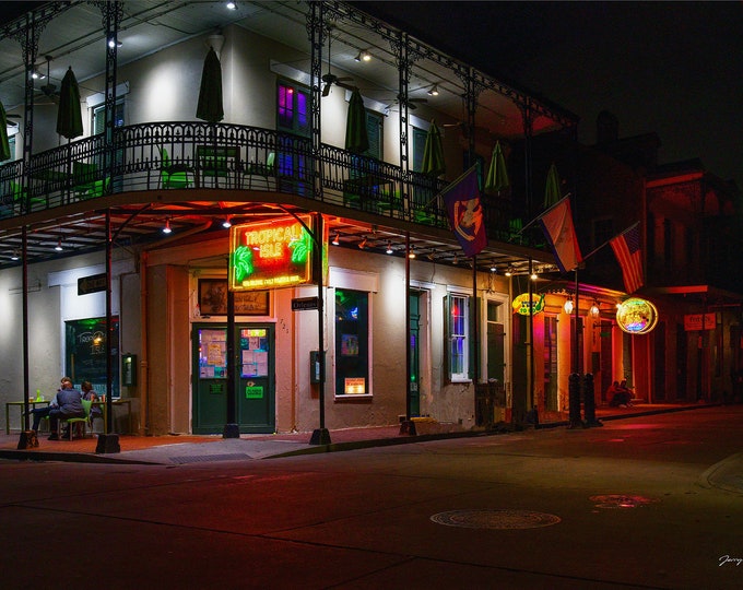 Bourbon Street CLOSING TIME at the Tropical Isle New Orleans fine art photography Prints, Canvas, Acrylic