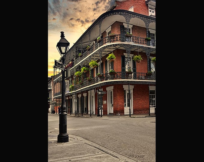 New Orleans Photography ROYAL and DUMAINE SUNSET photograph, photo, picture French Quarter Fine Art Travel Decor