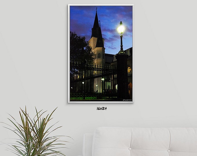 Photography New Orleans ST. LOUIS CATHEDRAL Night, photo prints canvas prints