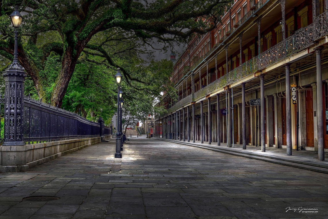 New Orleans Photography JACKSON SQUARE NIGHT Color Photo Etsy