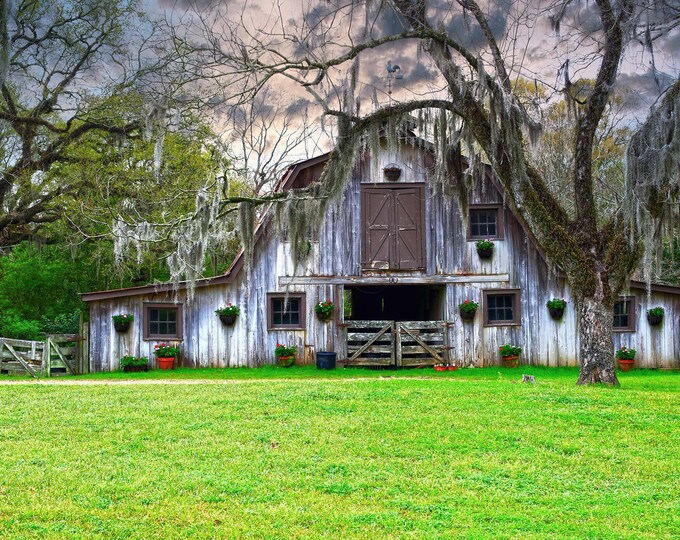 Photography Landscape Old Barn Stormy Sky phot photograph New Orleans French Quarter Fine Art Travel Decor