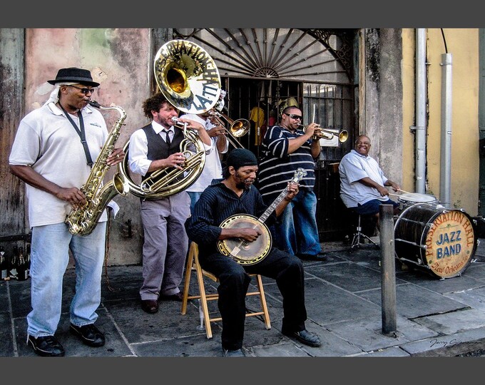 Photography PRESERVATION HALL JAZZ Band New Orleans French Quarter b&w /color photo