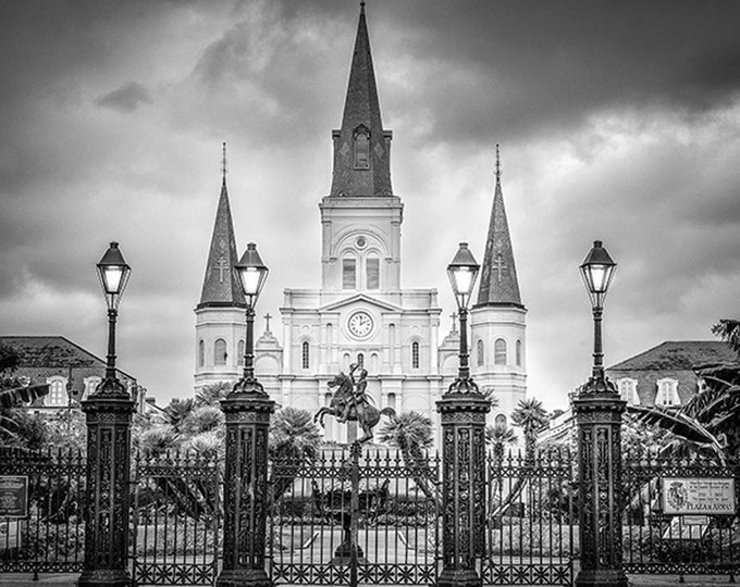 New Orleans Photography JACKSON SQUARE Stormy Atfternoon. French Quarter fine Art photo, phototograph, picture