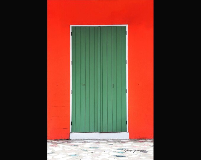 New Orleans Photography MARIGNY GREEN DOOR   French Quarter Fine Art Photo Print Picture
