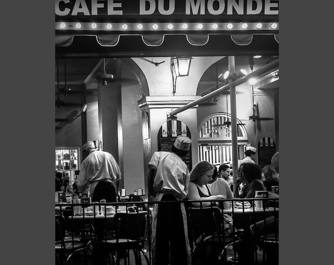 Photography New Orleans CAFE DU MONDE Enjoy! Photo prints Canvas prints Acrylic Prints