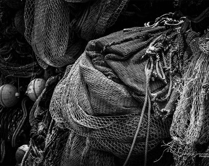 Photography BUOY'S and NETS Keelung Taiwan Black and White  Photo photograph picture