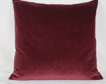 Mulberry British Cotton Velvet Cushion Pillow Cover Square Rectangle Lumbar - Superior Quality