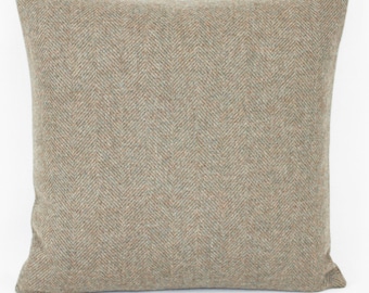 Sage Grün Fischgrät Design Wolle Abraham Moon British Made Wolle Kissen Kissenbezug Quadrat Rechteck Lendenwirbel