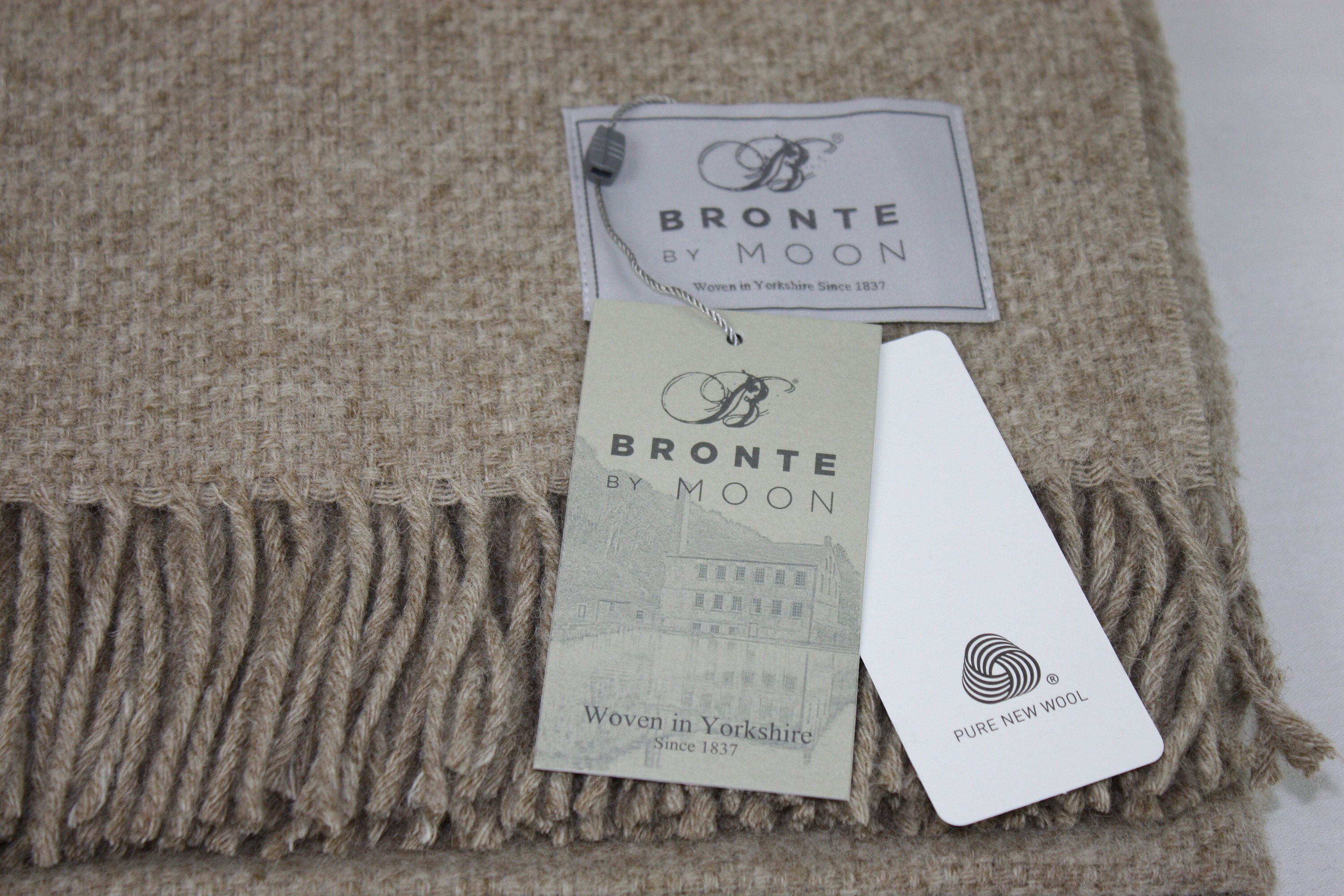 Bronte by Moon Pure New Wool NATURAL BEIGE Weave Design Throw Blanket Etsy Canada