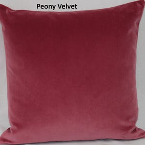 Peony Pink British Cotton Velvet Cushion Pillow Cover Square Rectangle Lumbar - Superior Quality
