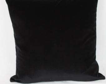 Black British Cotton Velvet Cushion Pillow Cover Square Rectangle Lumbar - Superior Quality