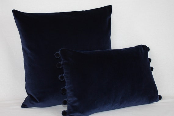 Navy blue velvet cushions cheap