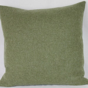 May include: A soft, green throw pillow with a textured fabric. The pillow is square and has a subtle sheen.