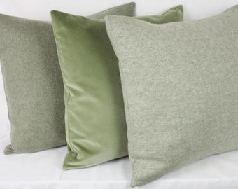 Sage Grün Wolle Diamant Design Abraham Moon British Made Wolle Kissen Kissenbezug Quadrat Rechteck Lendenwirbel