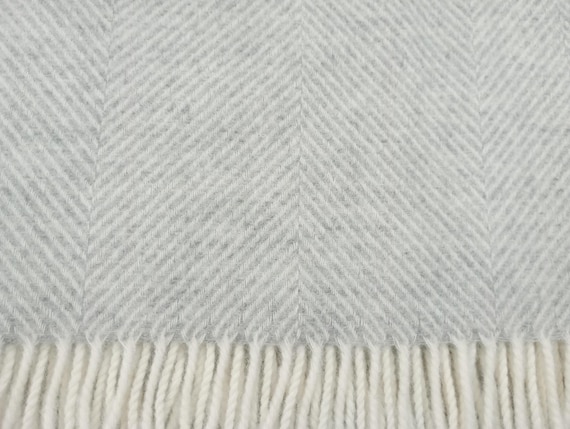 Bronte by Moon Baby Blanket in Silver Grey Herringbone Merino Wool Etsy Canada