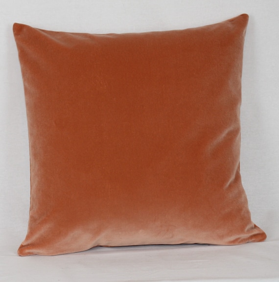 Rose Pink Velvet Peach Blush Salmon Salmon Velvet Pillow Cover Peach Pillow