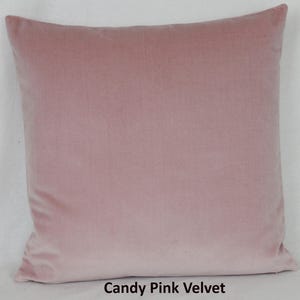 Candy Pink British Cotton Velvet Cushion Pillow Cover Square Rectangle Lumbar - Superior Quality