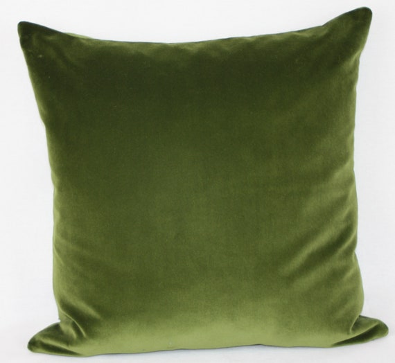Olive Green British Cotton Velvet Cushion Pillow Cover Square Rectangle Lumbar Superior Quality Etsy Canada