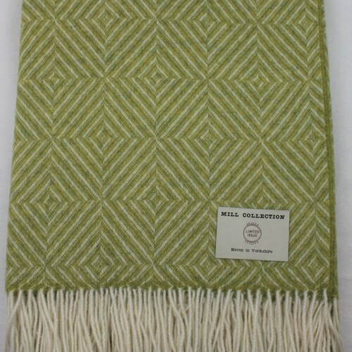 Bronte Moon Merino Lambswool Throw Blanket Harlequin Clover Etsy