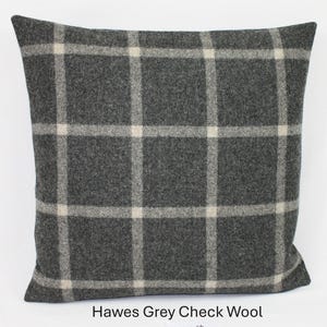 Hawes Grey Check Wool Cushion Cover Abraham Moon Hawes Design British Made Pure New Wool Cushion Pillow Cover Plaid Tartan