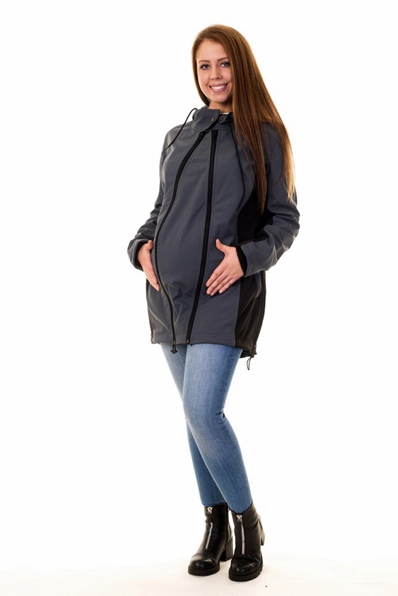 Wearing Jacket Maternity Jacket 3in1 Softshell Jacket Weather Etsy