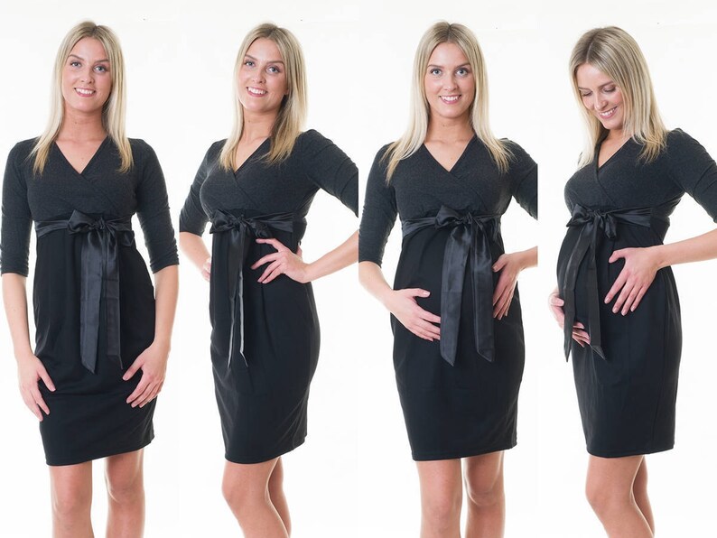 3in1 maternity fashion maternity dress standstill dress satin bow maternity wear