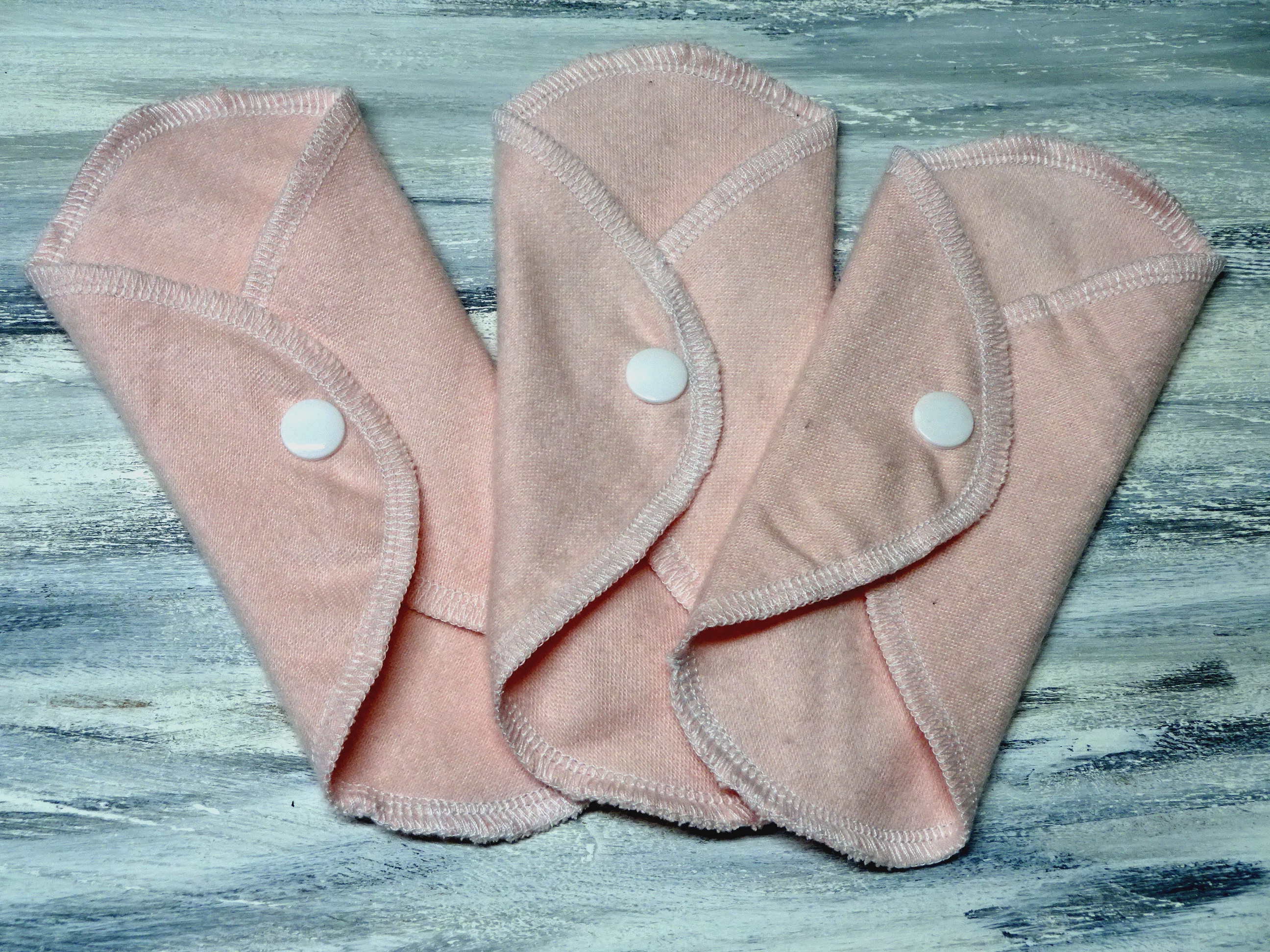 6.5 Inch Liners Bamboo Flannel REUSABLE CLOTH PANTYLINERS/Light Pads