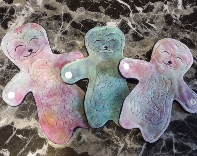 Silly Sloth cloth pad Cloth Menstrual pad 7.5 inch long pad for periods washable reusable cloth pad pantyliner mama self care hygiene