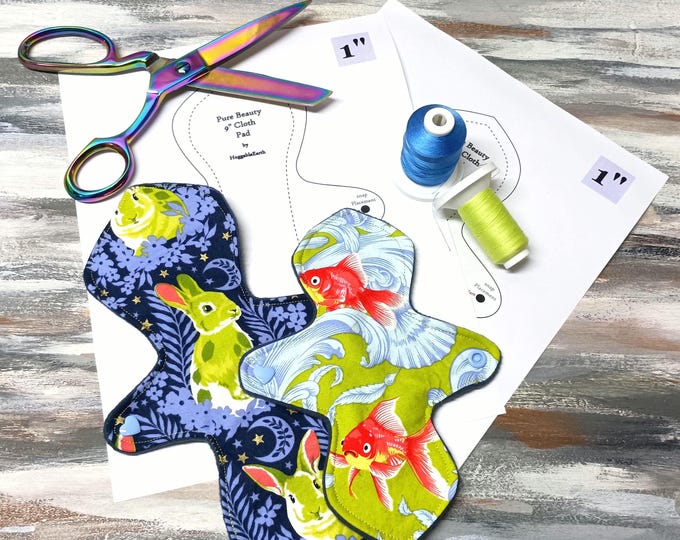 Cloth Pad Sewing Pattern: DIY Sanitary Napkins PDF (7.5-10 inch Sizes)