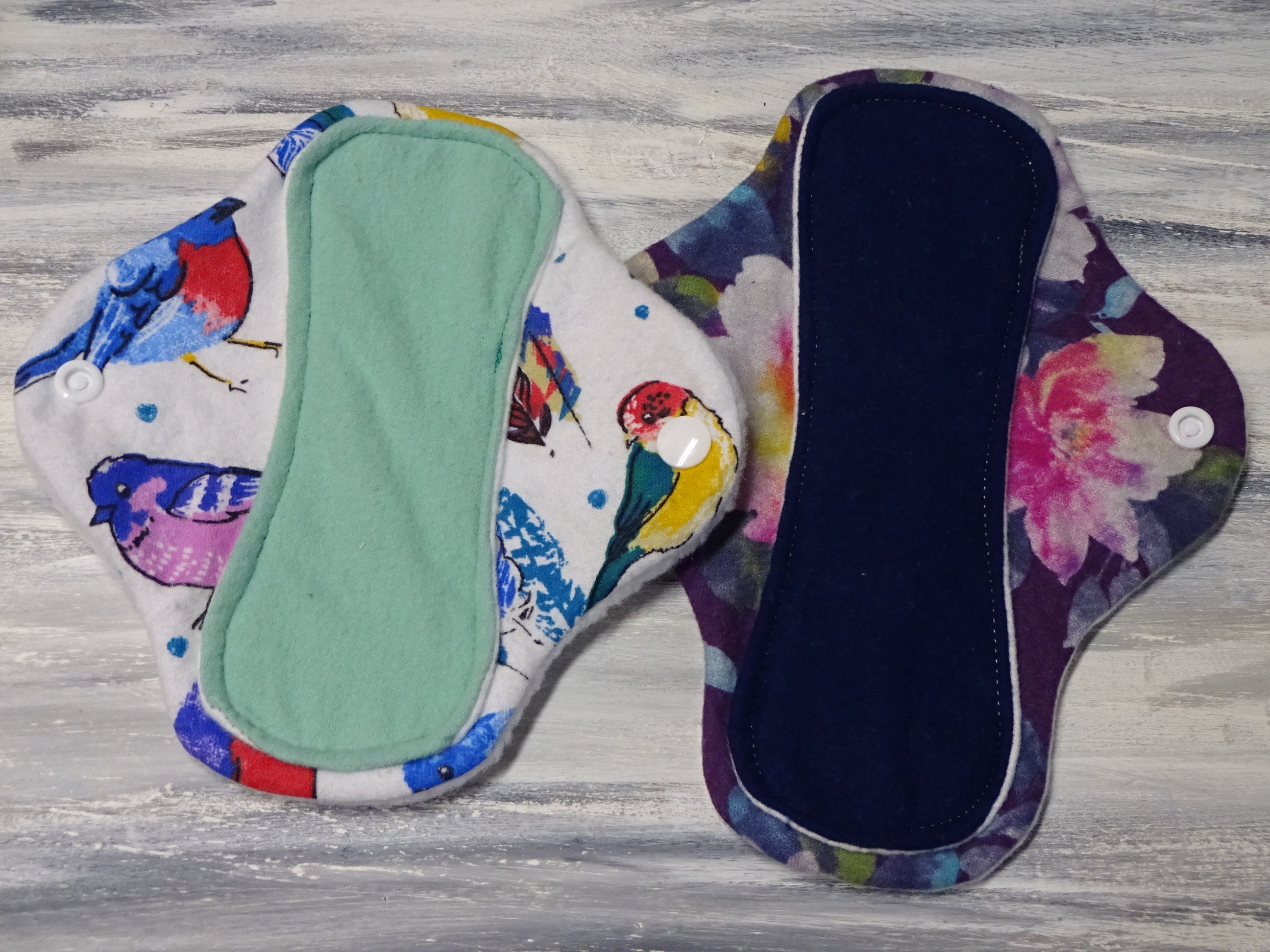 Light Medium Heavy Super REUSABLE CLOTH PADS great shape pads w/ wings