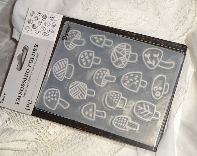 Darice Embossing Folders Mushrooms, vegetables, leaf