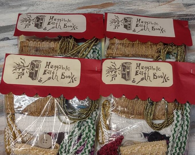 VINTAGE TRIMS PACK for Journals junk journal with vintage fibers and laces trims and fringes gorgeous ooak old pack of trims bits n bobs