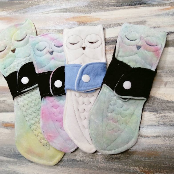 Bamboo cotton velour topped cloth menstrual pads wise owl wizard style pads various  sizes beautiful moon pads for ladies during their perid