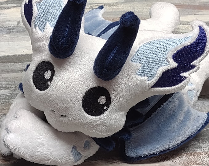 ICE DRAGON PLUSHIE Dragon fans unite with this fierce Dragon stuffed animal plush • Dragon Stuffies for kids and adults
