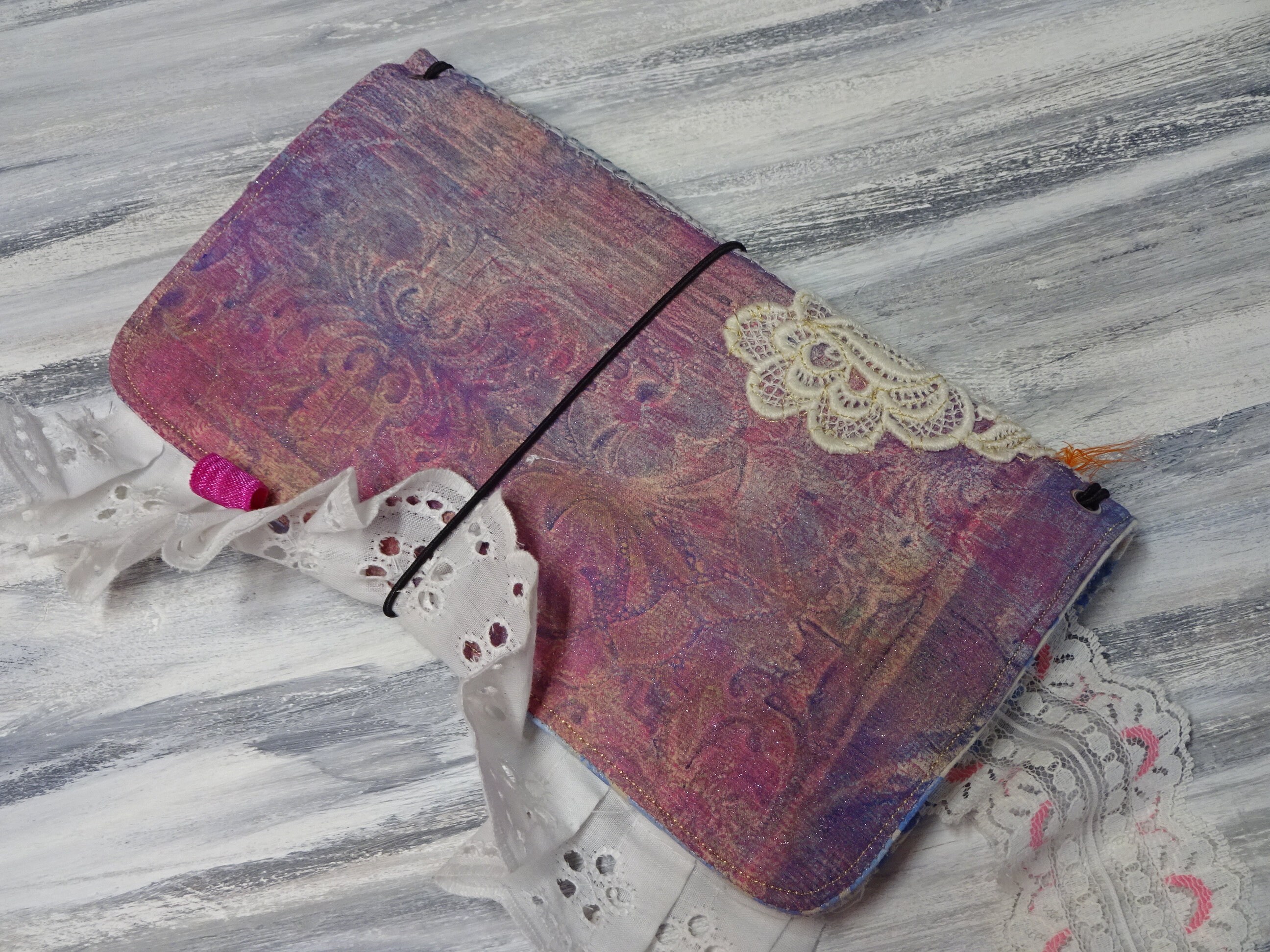 PATCHWORK FABRIC JOURNAL Eco friendly Fabric Journal Cover Beautiful