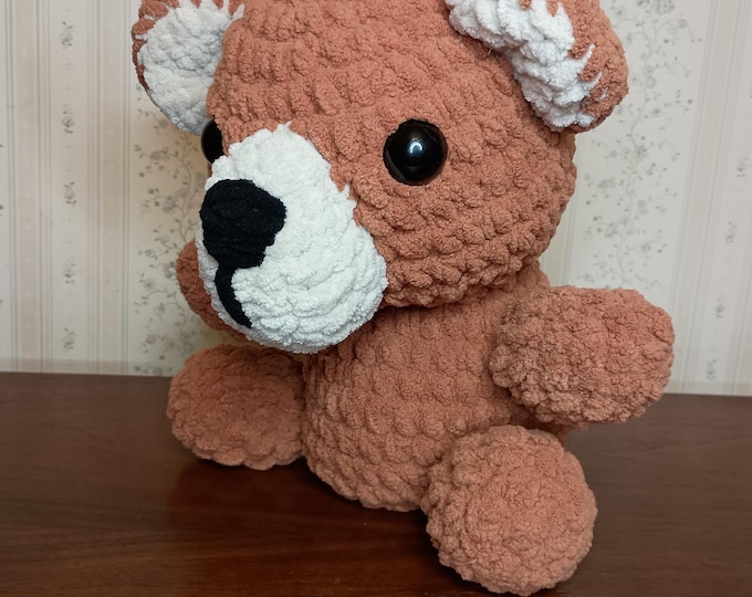 AMIGURUMI PLUSH BEAR so sweet and cuddly, amigurumi plush teddy bear, crochet BEARs plushie toy • color- brown and tan