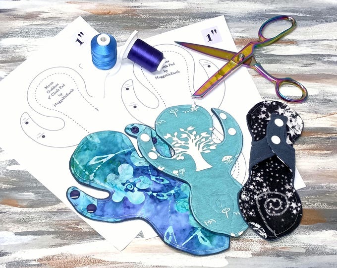 Moon Goddess Cloth Pad Pattern: 8-10" Sanitary Napkin DIY (PDF Pattern)