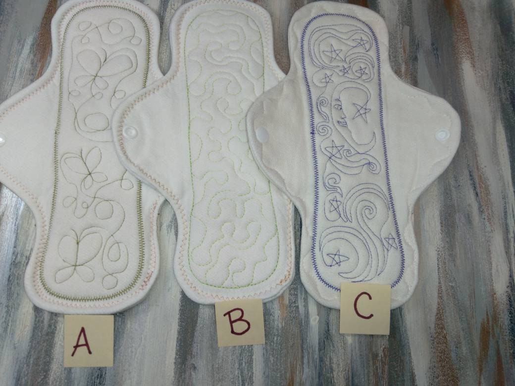 Organic Cotton Bamboo Fleece Heavy Flow Pads Cloth Menstrual Period Pads For Heavy Flow Days Have A Comfy Cycle